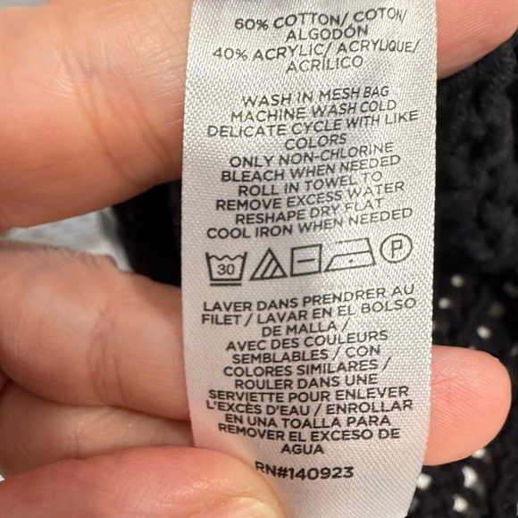 New LOFT Black Open-Knit Sweater - Picture 6 of 9